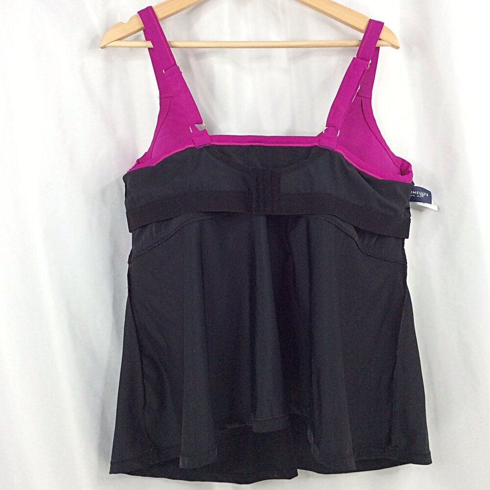 Swimsuits for All Women's Plus Size Bra Sized 46D Underwire Tankini Top - Picture 8 of 10